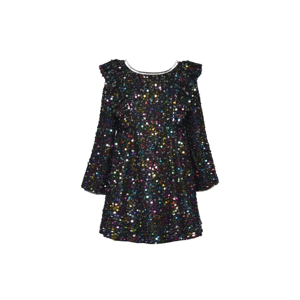 Hannah Banana Rainbow Sequin Party Dress